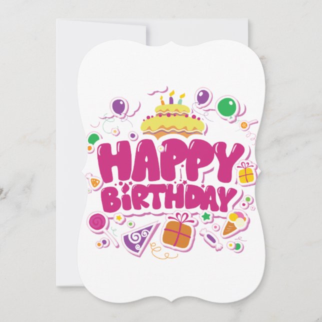 Happy Birthday Thank you Cards (Front)