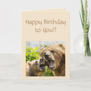 Happy Birthday That Bears Repeating Fun Animal Card