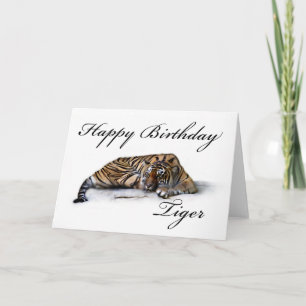 Happy Birthday Tiger Card
