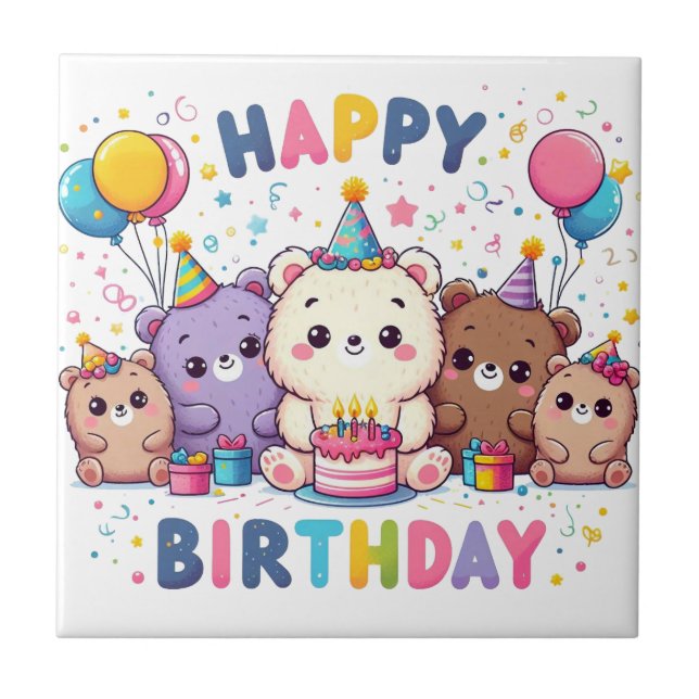 Happy Birthday Tile (Front)