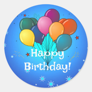 Happy Birthday...time to celebrate! Classic Round Sticker
