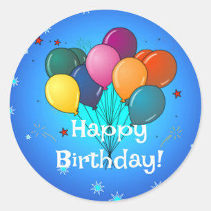 Happy Birthday...time to celebrate! Classic Round Sticker
