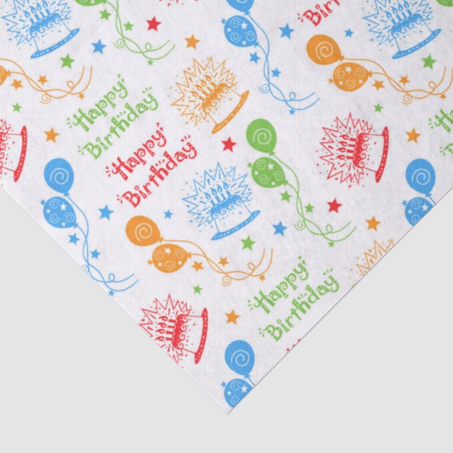 Happy Birthday Tissue Paper (Detail)