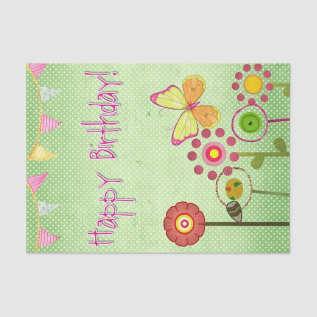 Happy Birthday Tissue Paper (Front)