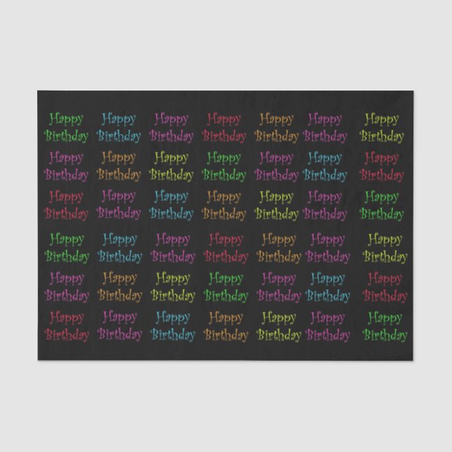 Happy Birthday Tissue Paper (Front)