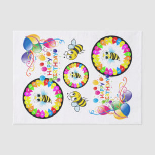 Happy Birthday Tissue Paper Bumblebee