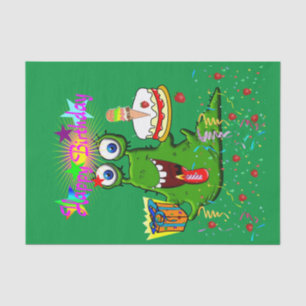 Happy Birthday Tissue Paper Monster