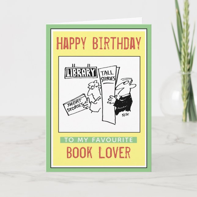 Happy Birthday to a Book Lover Card (Front)