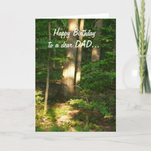 Happy Birthday to a dear DAD-Forest Light Card