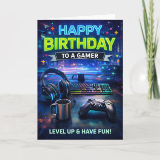 Happy Birthday to a Gamer Card