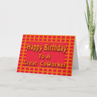 Happy Birthday to a Great CoWorker
