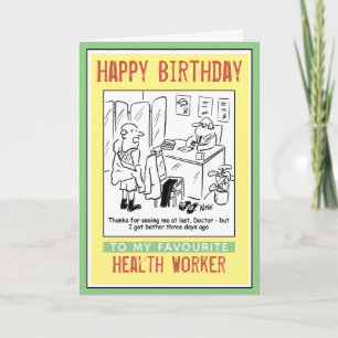 Happy Birthday to a Health Worker Card