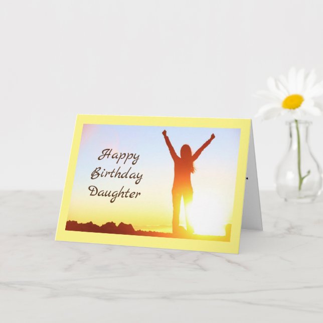 ***HAPPY BIRTHDAY*** TO A MUCH LOVED DAUGHTER CARD (Small Plant)