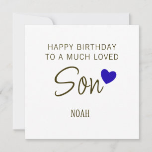 Happy Birthday to a Much Loved Son – Personalised Holiday Card
