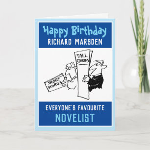 Happy Birthday to a Novelist Card