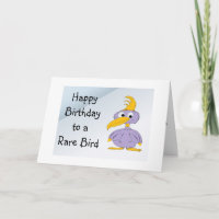 Happy Birthday to a Rare Bird - Cartoon