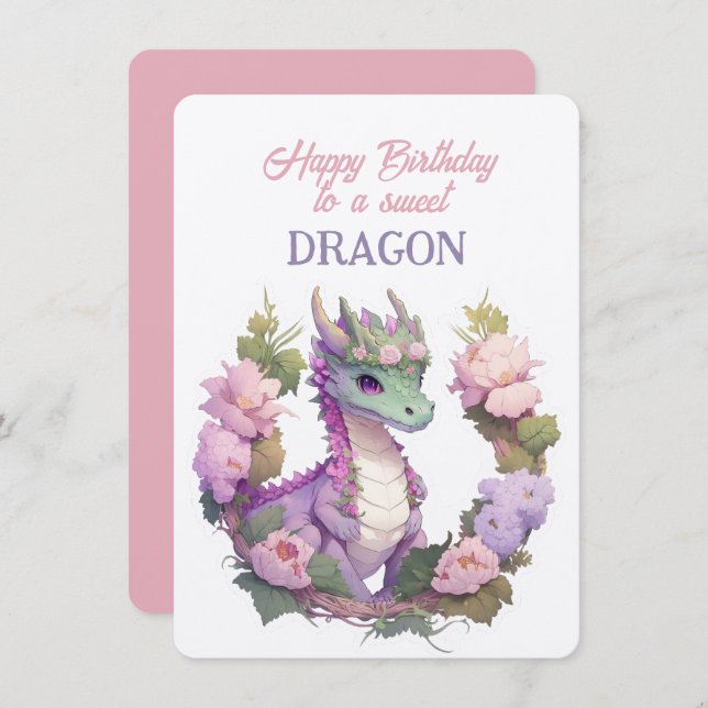 Happy Birthday To A Sweet DRAGON (Front/Back)