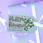 Happy Birthday To A Very Special Friend Typography Gift Tags<br><div class="desc">Make your special friend's birthday even more memorable with this fun and personalised gift tag! The tag design features "Happy Birthday" written in 3D inflated patterned lettering that pops out, making it impossible to miss. You can also fully customise the text to add a personal touch and make it extra...</div>