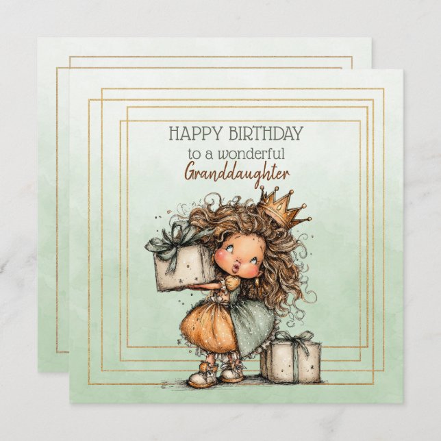 Happy Birthday To A Wonderful Granddaughter (Front/Back)