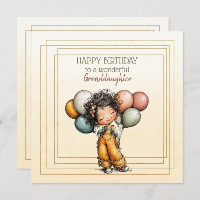 Happy Birthday To A Wonderful Granddaughter (Front/Back)