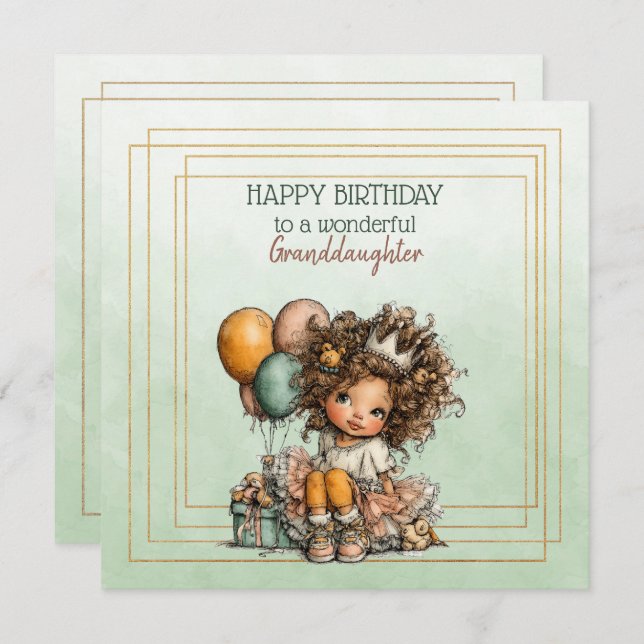 Happy Birthday To A Wonderful Granddaughter (Front/Back)