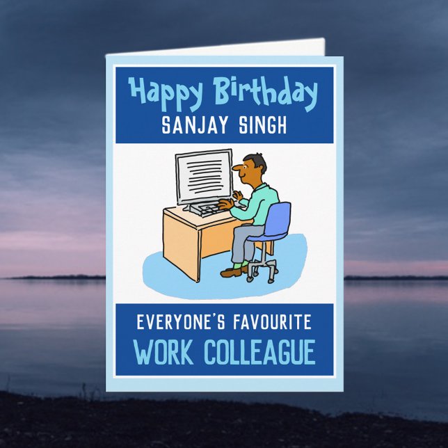 Happy Birthday to Asian Friend at Work. Birthday Card (Creator Uploaded)
