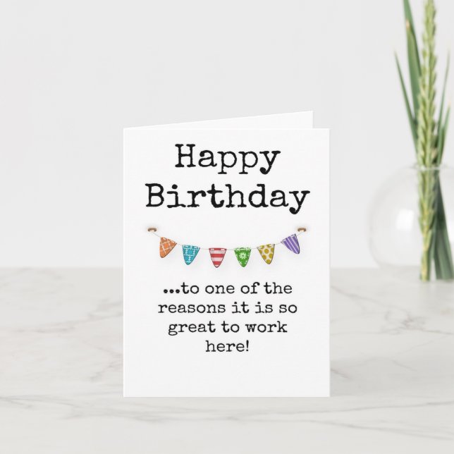 Happy Birthday to Coworker Card (Front)