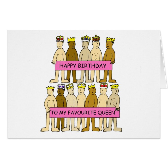 Happy Birthday to Favourite Queen Gay Humour (Front Horizontal)
