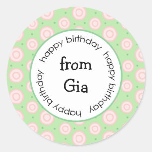 Happy Birthday to/from stickers  (#LABL028)