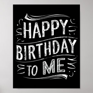Happy birthday to funny birthday party men women poster