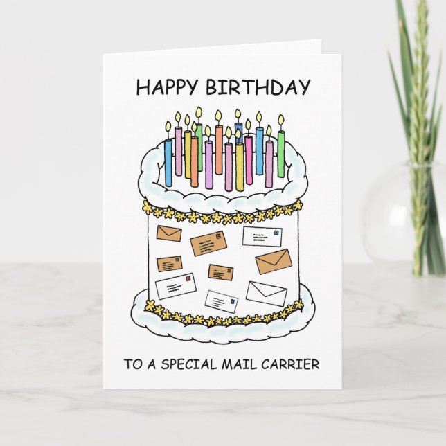 Happy Birthday to Mail Carrier Card (Front)
