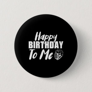 Happy Birthday To Me Hockey Ice Hockey Player 6 Cm Round Badge