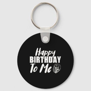 Happy Birthday To Me Hockey Ice Hockey Player Key Ring