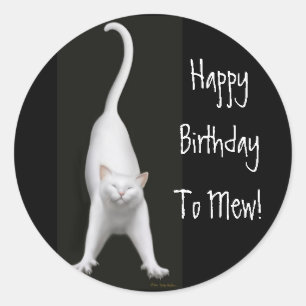 Happy Birthday to Mew Cat Sticker