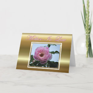 Happy Birthday to mother in law with flowers Card