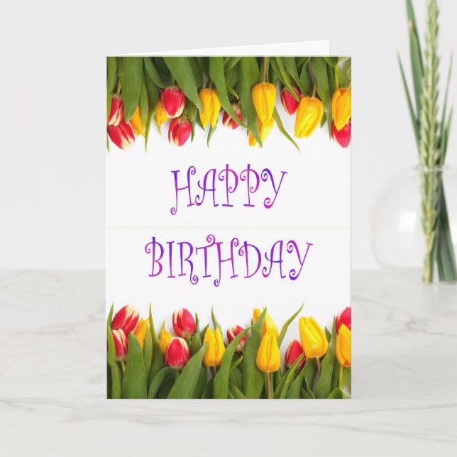 Happy Birthday to mother in law with flowers Card (Front)