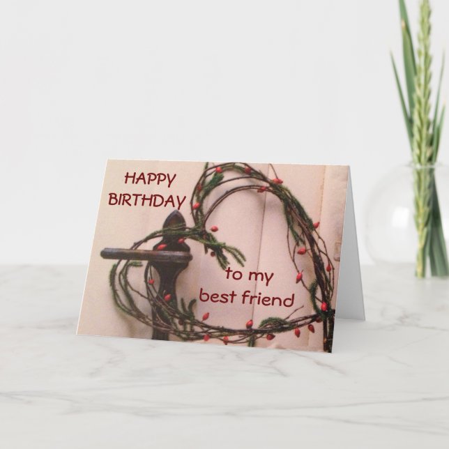 HAPPY BIRTHDAY "TO MY BEST FRIEND" CARD (Front)