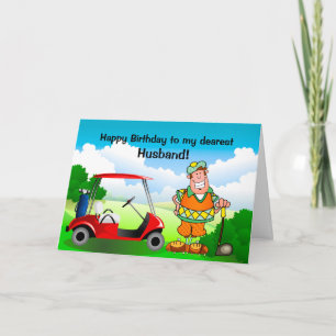 Happy Birthday to my dearest Husband-Golfer Card