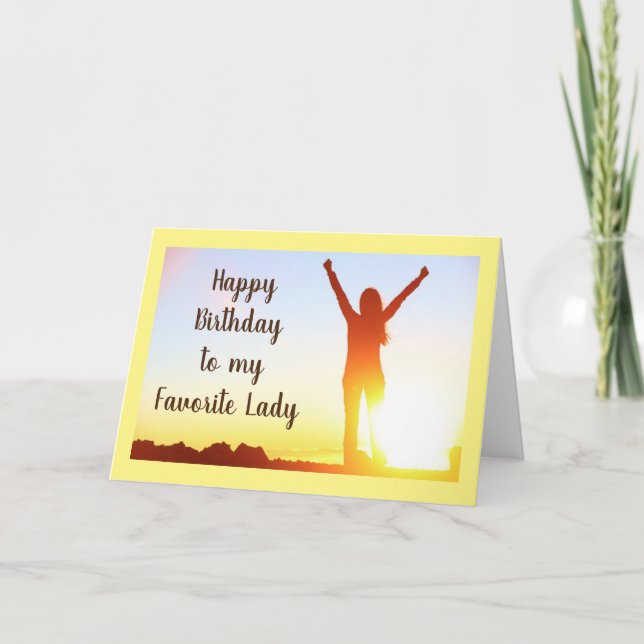 ***HAPPY BIRTHDAY*** TO MY "FAVORITE LADY" CARD (Front)