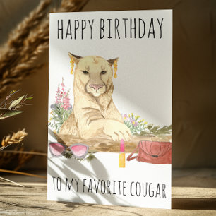 Happy Birthday to my Favourite Cougar Card