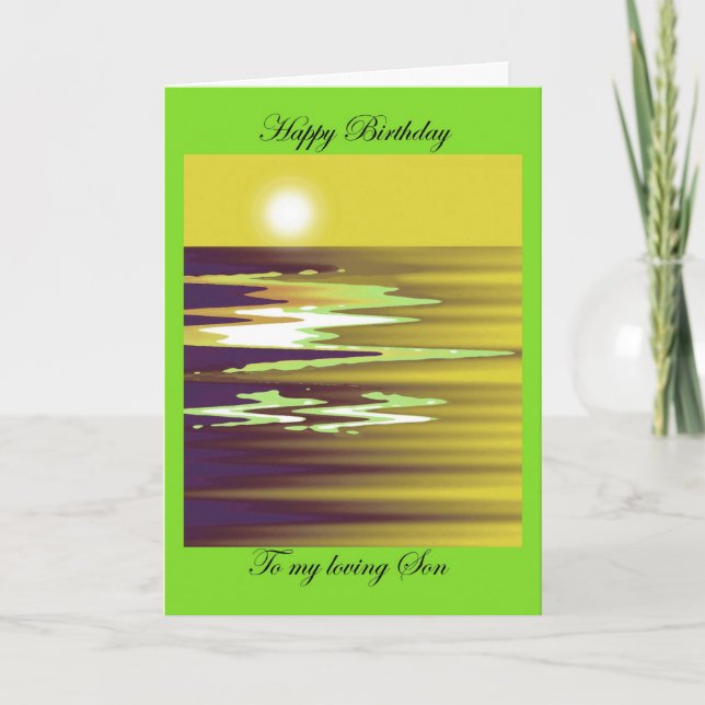 happy birthday to my loving Son brenda cheason Card (Front)