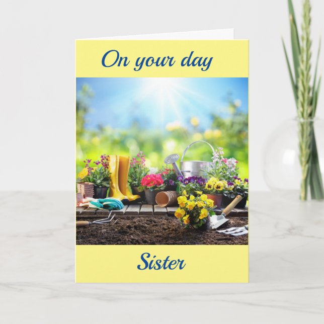 HAPPY BIRTHDAY TO MY **SISTER** CARD (Front)