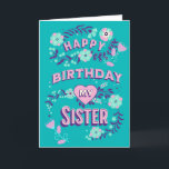 Happy Birthday to my Sister Personalised  Card<br><div class="desc">Not only are you my sister,  you are my best friend. Birthday card for a sister with a sweet quote that you can customise if wanted.</div>