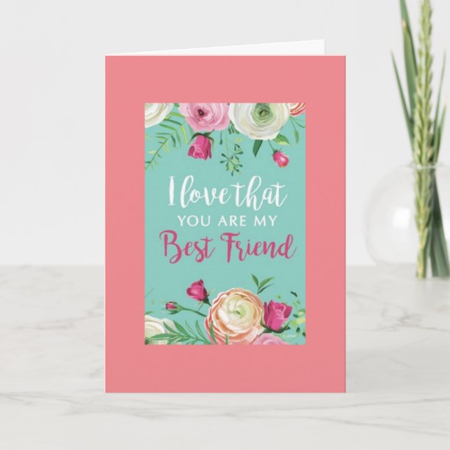 **HAPPY BIRTHDAY TO MY VERY BEST FRIEND** CARD (Front)