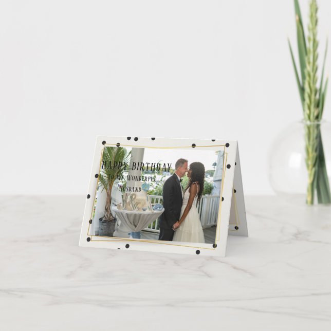 Happy Birthday To My Wonderful Husband Card (Front)