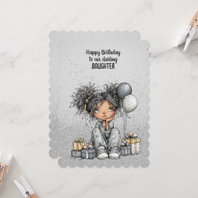 Happy Birthday to our Darling Daughter  Card (Front/Back In Situ)