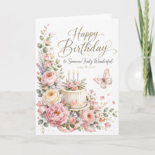 Happy Birthday to Someone Truly Wonderful Card