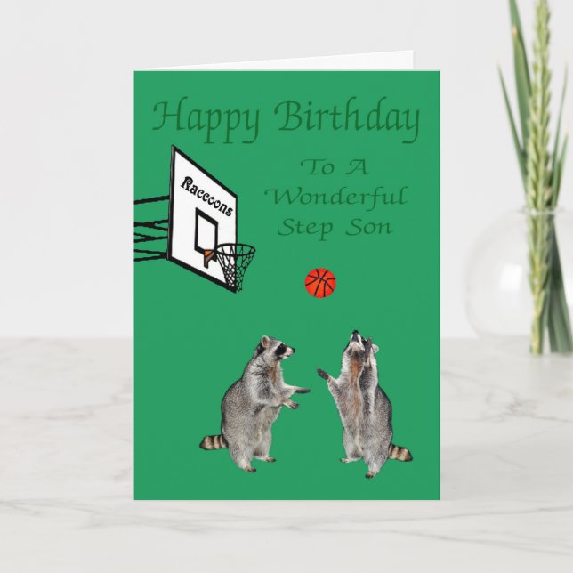 Happy Birthday To Step Son Greeting Card (Front)