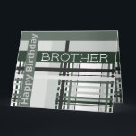 Happy Birthday To The Best Brother Ever Card<br><div class="desc">Personalise the text inside and out on this wonderful birthday card for brother or anyone extra special,  suitable for any occasion,  text is also removable,  design is a green plaid mix.</div>