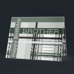 Happy Birthday To The Best Brother Ever Card<br><div class="desc">Personalise the text inside and out on this wonderful birthday card for brother or anyone extra special,  suitable for any occasion,  text is also removable,  design is a green plaid mix.</div>